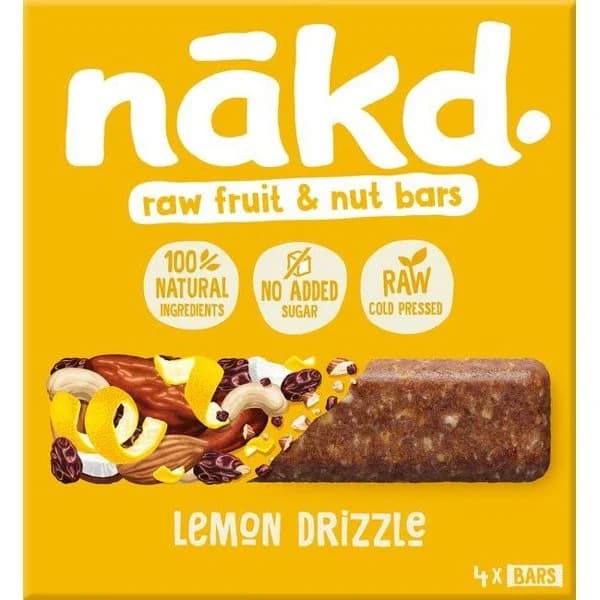 Barritas de cereales y frutos secos sabor limón NAKD, caja 140 g - 1 ud - Imagen del producto en Findit