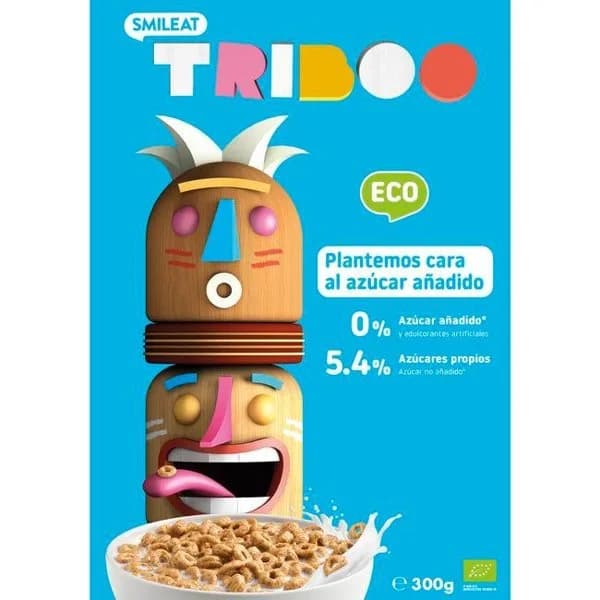 Cereales aros de desayuno 100% ecológicos TRIBOO, caja 300 g - 1 ud - Imagen del producto en Findit