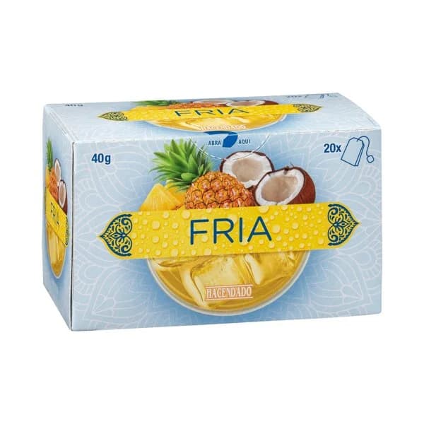 Infusión fría Hacendado con sabor a piña y coco - 0.04 kg - Imagen del producto en Findit
