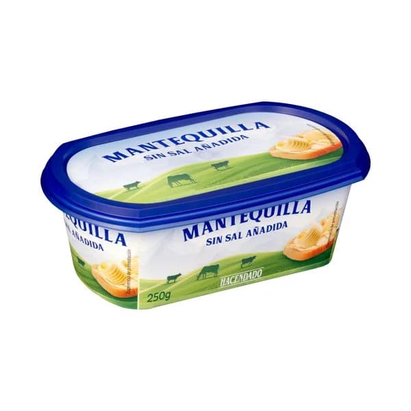 Mantequilla sin sal añadida Hacendado - 0.25 kg - Imagen del producto en Findit