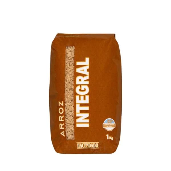 Arroz integral largo Hacendado - 1 kg - Imagen del producto en Findit