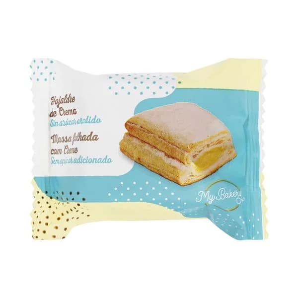 Hojaldre relleno de crema Hacendado sin azúcar añadido - 0.08 kg - Imagen del producto en Findit
