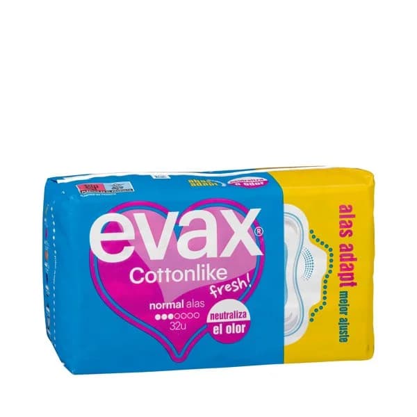 Compresa con alas normal Evax cotton like fresh - 32.14 ud - Imagen del producto en Findit