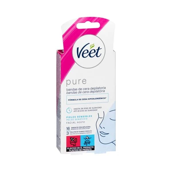 Bandas de cera facial Sens Veet piel sensible - 15.91 ud - Imagen del producto en Findit