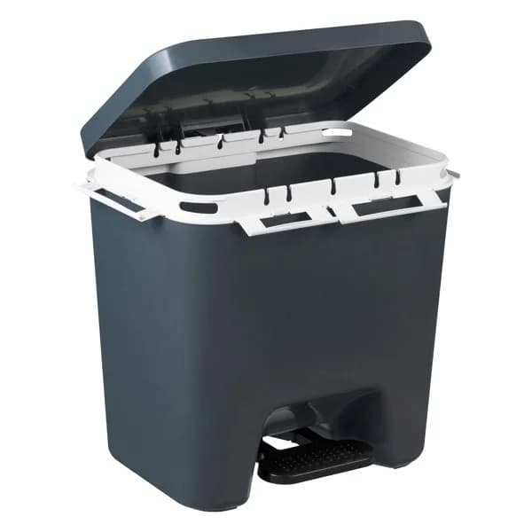 Cubo de basura reciclaje 50L o 30L + 10L + 10L Bosque Verde 44.5 x 44.5 x 37 cm - 1 ud - Imagen del producto en Findit