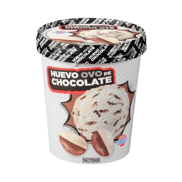 Helado sabor huevo de chocolate Hacendado - 1 ud - Imagen del producto en Findit