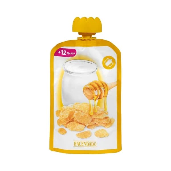 Postre lácteo infantil de cereales y miel Hacendado +12 meses - 0.1 kg - Imagen del producto en Findit