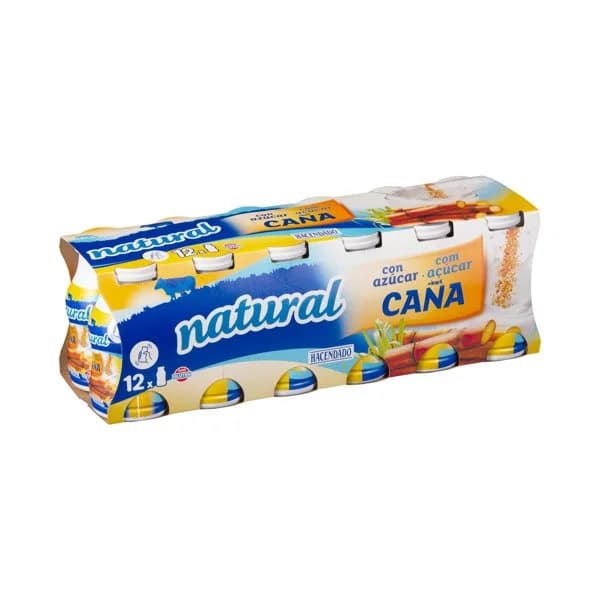 Yogur líquido natural Hacendado con azúcar de caña - 1.2 kg - Imagen del producto en Findit