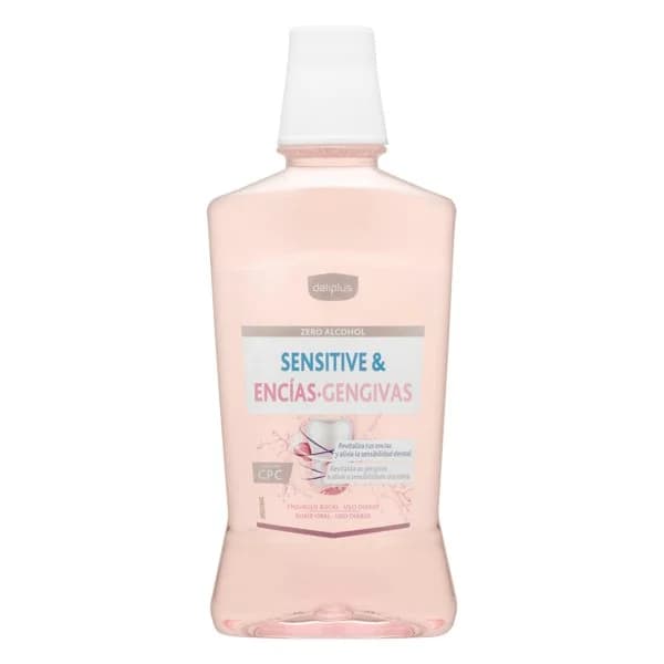 Enjuague bucal Sensitive & Encías Deliplus zero alcohol - 0.5 l - Imagen del producto en Findit