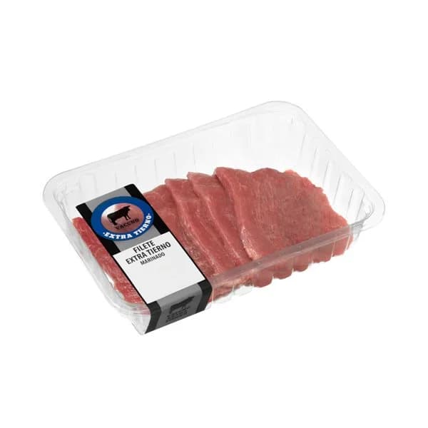Filetes de vacuno marinado extra tiernos - 0.5 kg - Imagen del producto en Findit