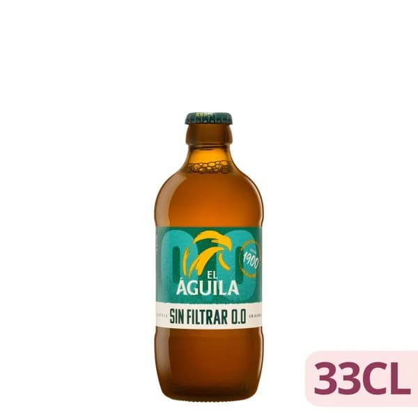 Cerveza 0 0% sin alcohol El Águila sin filtrar - 0.29 l - Imagen del producto en Findit