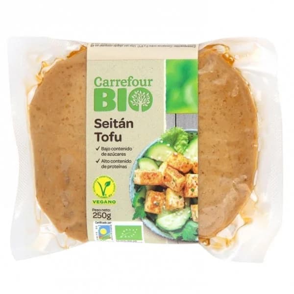 Seitán tofu ecológico Carrefour Bio 250 g. - 0.25 kg - Imagen del producto en Findit
