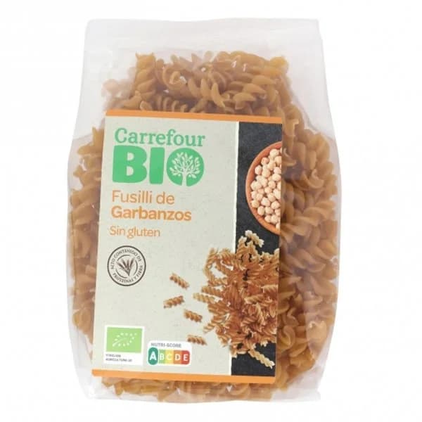 Fusilli de garbanzos ecológicos Carrefour Bio sin gluten 250 g, - 0.25 kg - Imagen del producto en Findit