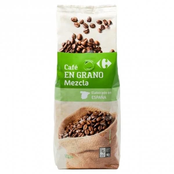 Café en grano mezcla Carrefour 1 kg. - 1 kg - Imagen del producto en Findit