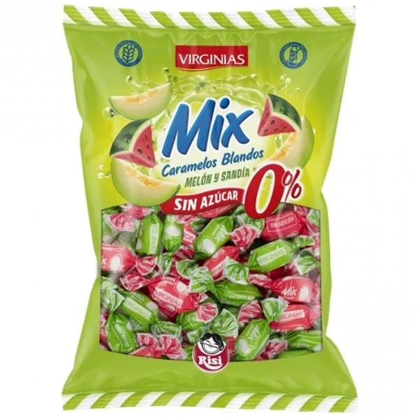 Caramelos blandos sabor melón y sandía sin azúcar Virginias sin gluten y sin lactosa 110 g. - 0.11 kg - Imagen del producto en Findit