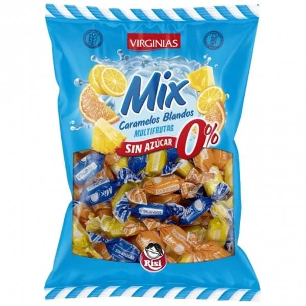 Caramelos blandos multifrutas sin azúcar Virginias sin gluten y sin lactosa 110 g. - 0.11 kg - Imagen del producto en Findit