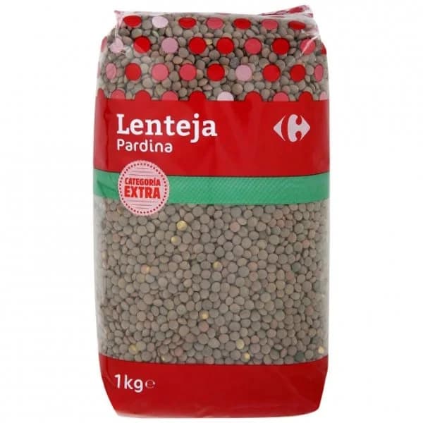 Lenteja pardina categoría extra Carrefour 1 kg. - 1 kg - Imagen del producto en Findit