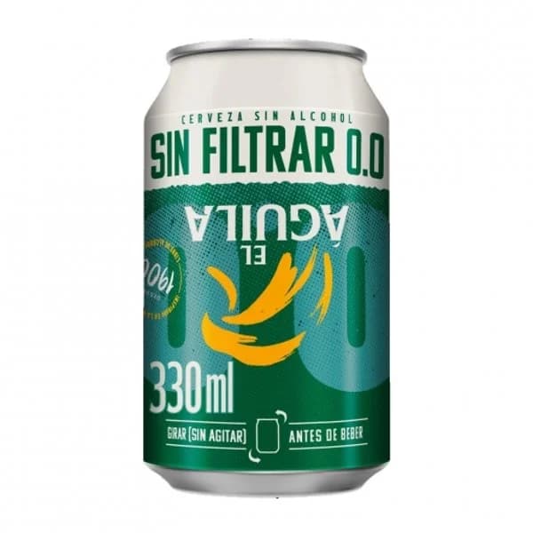 Cerveza El Águila sin filtrar 0,0 alcohol lata 33 cl. - 0.33 l - Imagen del producto en Findit
