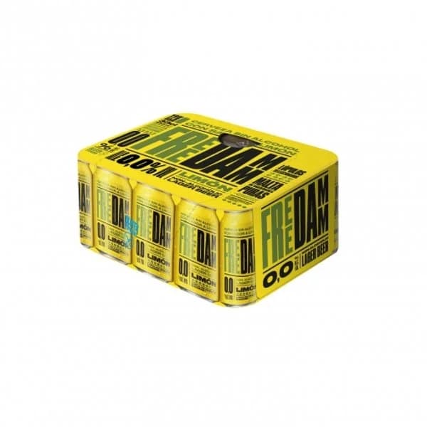 Cerveza Free Damm sin alcohol 0,0 sabor limón sin gluten pack 12 latas 33 cl. - 1 ud - Imagen del producto en Findit