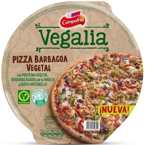 Pizza barbacoa vegetal Vegalia Campofrío 360 g. - 0.36 kg - Imagen del producto en Findit