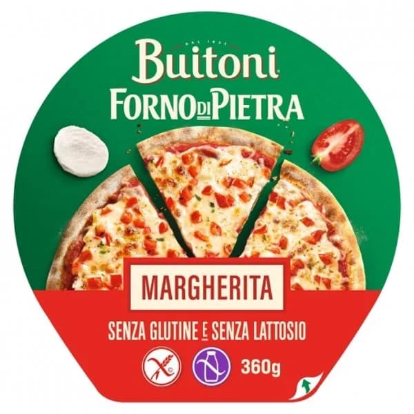 Pizza con queso y tomate Buitoni sin gluten y sin lactosa 360 g. - 0.32 kg - Imagen del producto en Findit