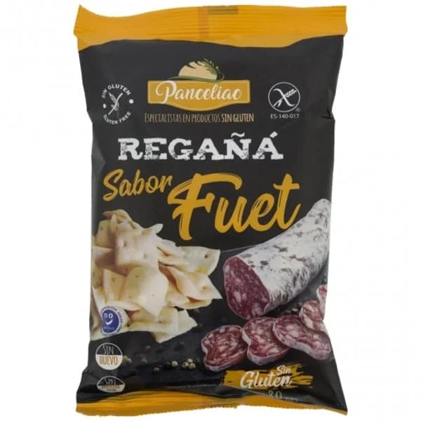 Regañá sabor fuet Panceliac sin gluten y sin lactosa 80 g. - 0.08 kg - Imagen del producto en Findit