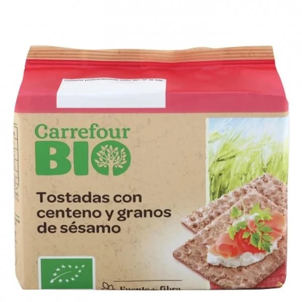 Tartines crujientes de centeno y sésamo ecológicos Carrefour Bio 200 g. - 0.2 kg - Imagen del producto en Findit