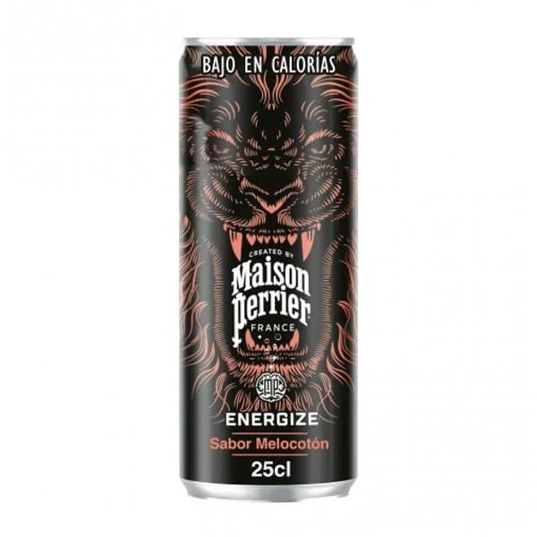 Maison Perrier Bebida Energética sabor melocotón bajo en calorías lata 25 cl. - 0.25 l - Imagen del producto en Findit