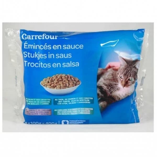 Bolsas para Gatos Pack de 4x100 gr Trocitos de Pescado - 0.4 kg - Imagen del producto en Findit