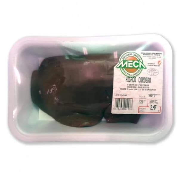 Hígado de cordero Cárnicas Meca 400 g - 0.4 kg - Imagen del producto en Findit