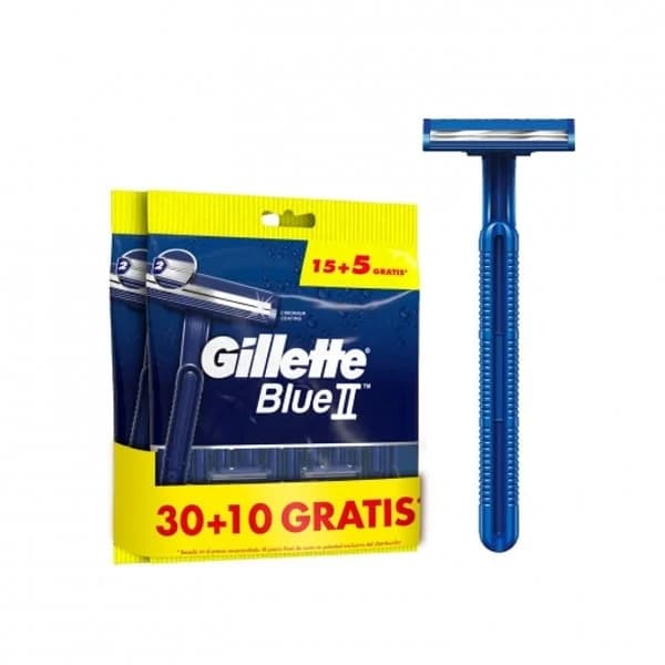 Maquinillas desechable para hombre Blue II Gillette 30 ud. - 29.98 ud - Imagen del producto en Findit