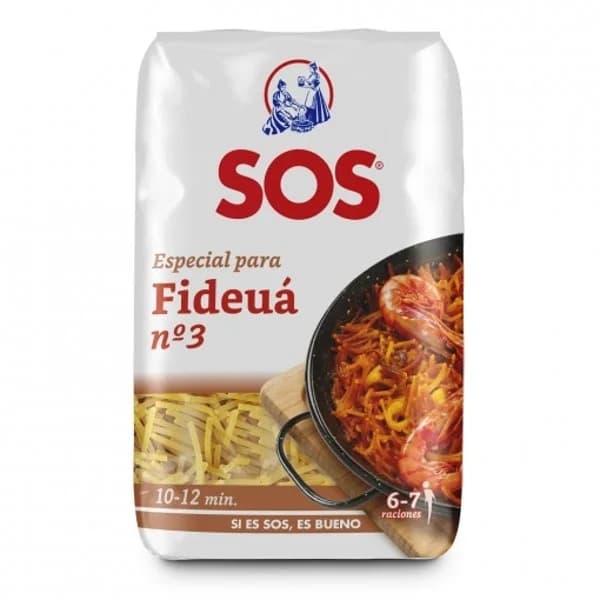 Pasta especial fideua nº3 SOS 500 g. - 0.5 kg - Imagen del producto en Findit