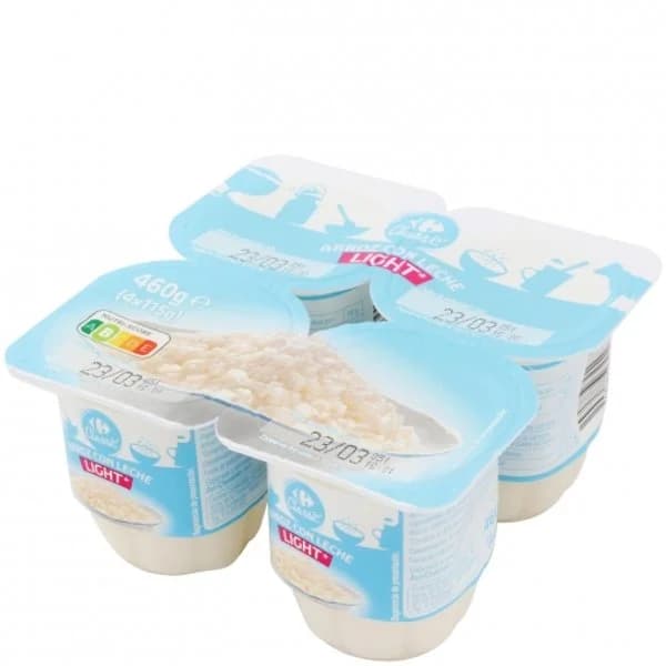 Arroz con leche Carrefour pack de 4 unidades de 115 g. - 0.46 kg - Imagen del producto en Findit