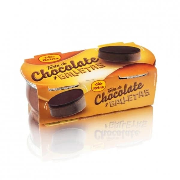 Tarta de chocolate con galletas refrigerada Reina pack de 2 unidades de 70 g. - 0.14 kg - Imagen del producto en Findit