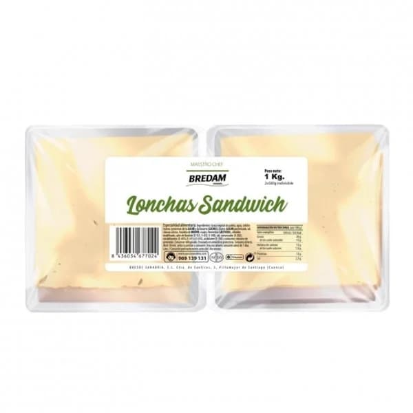 Queso de sandwich en lonchas Bredam 1 kg - 1 kg - Imagen del producto en Findit