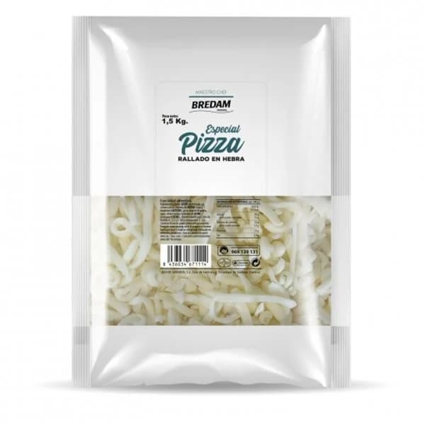 Queso rallado para pizza Bredam 1,5 kg - 1.5 kg - Imagen del producto en Findit