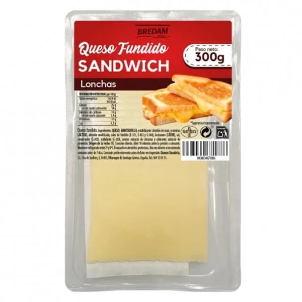Queso fundido Bredam 300 g. - 0.3 kg - Imagen del producto en Findit