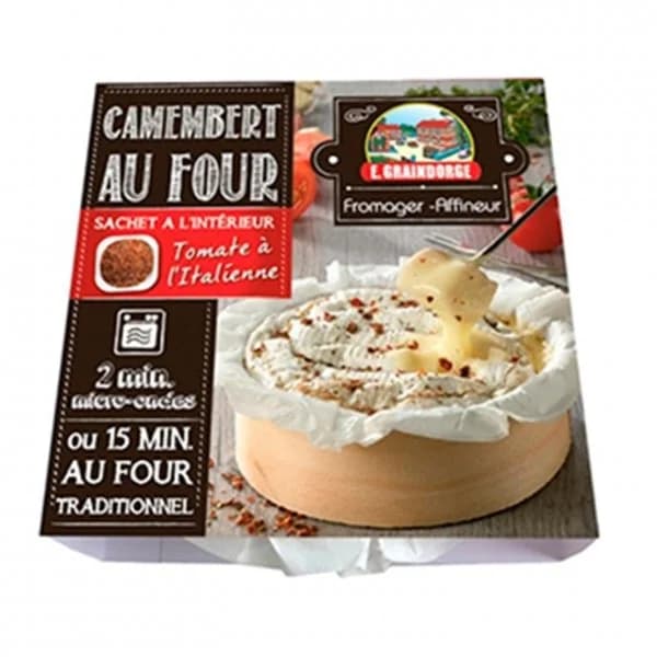 Queso camembert con tomate al horno E.Graindorge 250 g - 1 ud - Imagen del producto en Findit