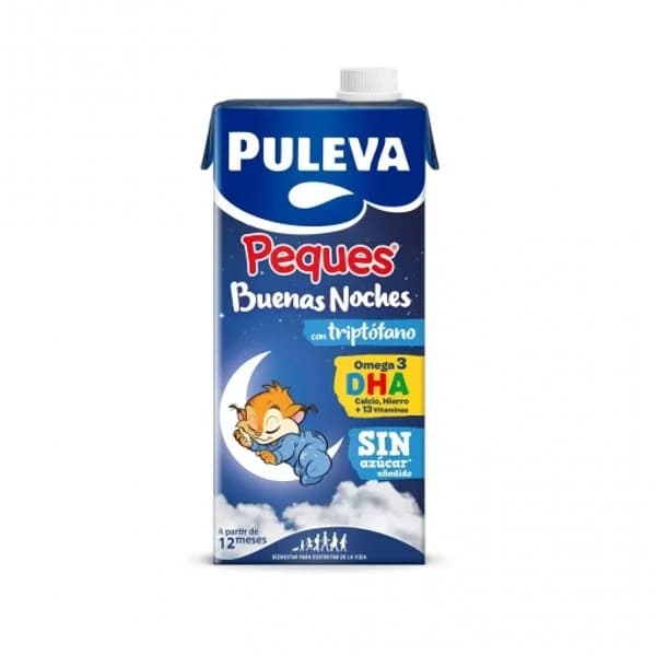 Preparado lácteo infantil con triptófano Puleva Peques sin gluten, sin lactosa y sin azúcar añadido brik 1 l. - 1 l - Imagen del producto en Findit