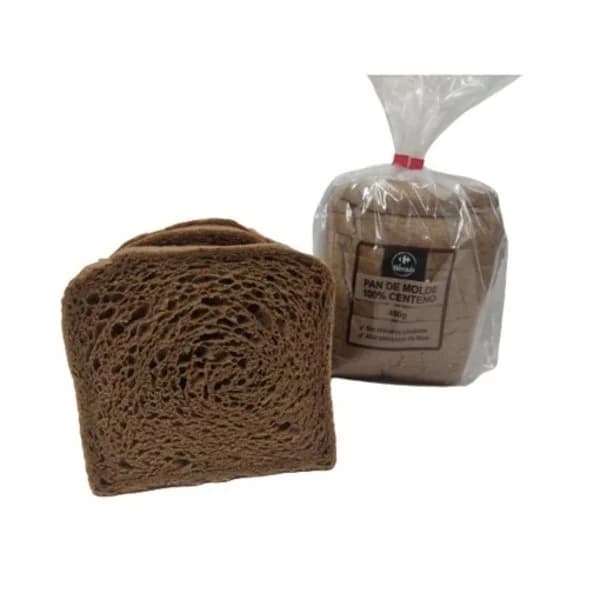 Pan de molde 100% centeno Carrefour El Mercado 450 g - 0.45 kg - Imagen del producto en Findit