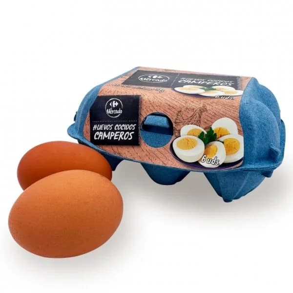 Huevo cocido campero Carrefour El Mercado 6 ud. - 1 ud - Imagen del producto en Findit