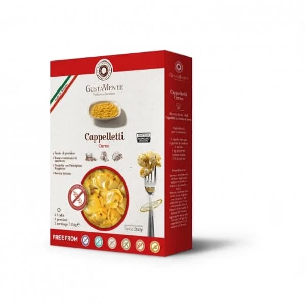 Cappelletti pasta fresca al huevo rellena de carne Gustamente sin gluten 250 g. - 0.25 kg - Imagen del producto en Findit