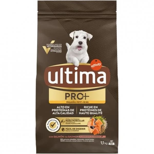 Pienso de salmón para perro adulto mini Ultima PRO+  1,1 kg. - 1.1 kg - Imagen del producto en Findit