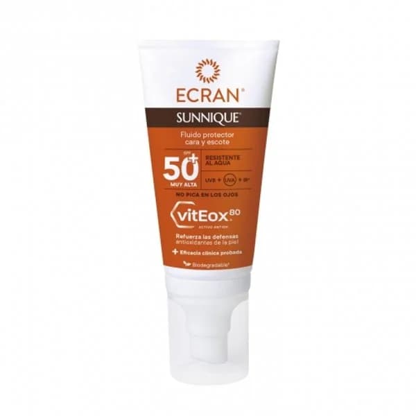 Fluido protector facial cara y escote SFP50+ Ecran Sunnique 50 ml. - 0.05 l - Imagen del producto en Findit