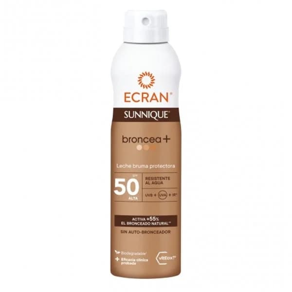 Leche bruma protectora SPF50 Broncea+ Ecran Sunnique 250 ml. - 0.25 l - Imagen del producto en Findit