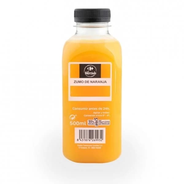 Zumo de naranja recién exprimido Carrefour 500 ml - 0.5 l - Imagen del producto en Findit