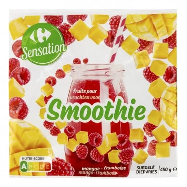 Smoothie de mango y frambuesa Carrefour Sensation 450 g. - 0.45 kg - Imagen del producto en Findit
