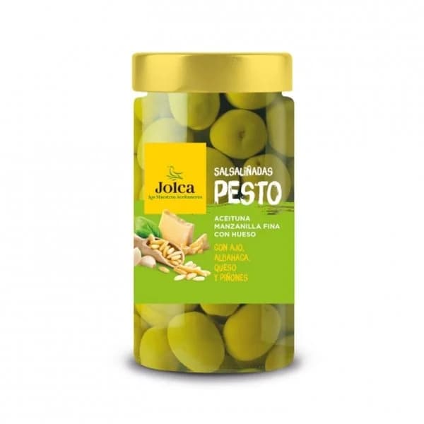 Aceitunas Manzanilla Salsaliñadas Pesto - 0.24 kg - Imagen del producto en Findit