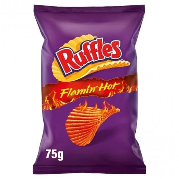Patatas fritas onduladas Flamin'Hot Ruffles sin gluten 75 g. - 0.08 kg - Imagen del producto en Findit