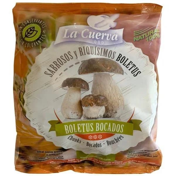 Boletus edulis bocados LA CUERVA, bolsa 300 g - 1 ud - Imagen del producto en Findit